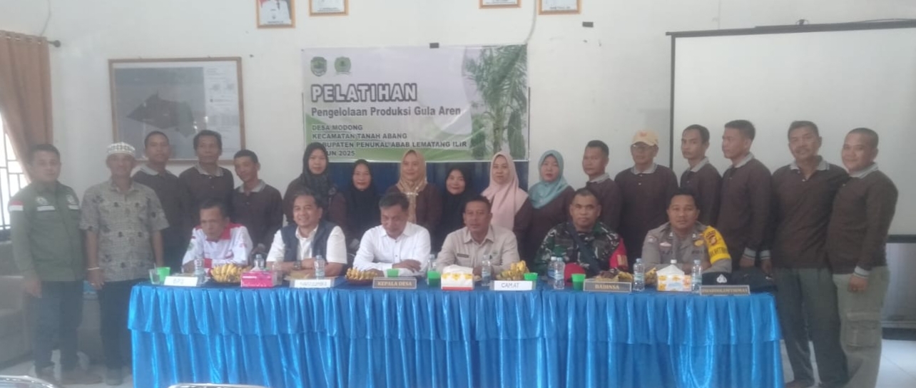 Pemerintah Desa Modong Menggelar Pelatihan Pengelolaan Produksi Gula Aren,Dalam Rangka Meningkatkan Pertumbuhan Ekonomi