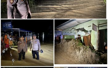 Derasnya Hujan Sebabkan Bencana di Humbahas, Polsek Parlilitan Polres Humbanhas Tetap Siaga