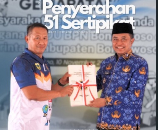 Penyerahan 51 Sertipikat Aset Pemkab Bondowoso, Rangkaian Gema Patas BPN Bondowoso