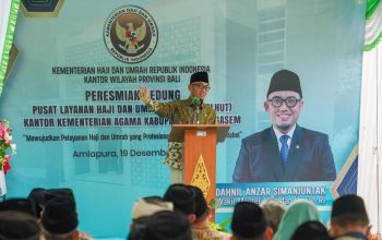 Resmikan Gedung PLHUT Karangasem, Wamenhaj Minta Bali Urus Haji dan Toleransi Dengan Baik