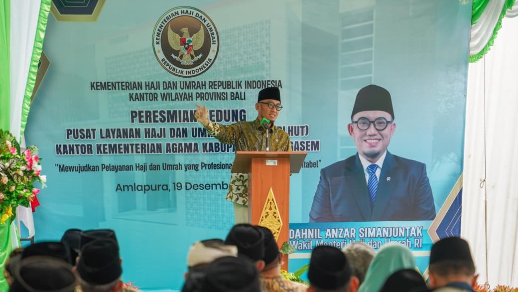 Resmikan Gedung PLHUT Karangasem, Wamenhaj Minta Bali Urus Haji dan Toleransi Dengan Baik