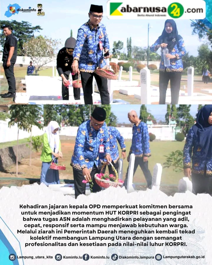 Ziarah TMP Teguhkan Keteladanan ASN pada Peringatan HUT KORPRI Ke- 54