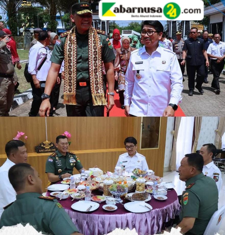 Ramah Tamah Pangdam Teguhkan Kebersamaan Untuk Keamanan Dan Kemajuan. Lampung Utara