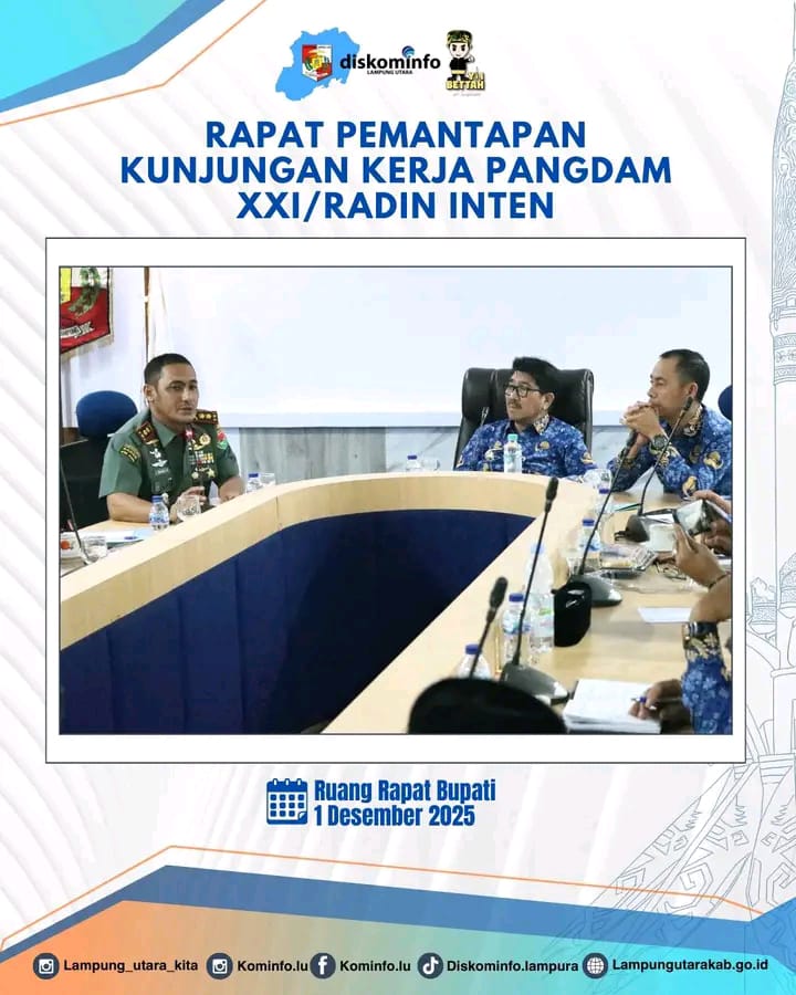 Rapat Pemantapan Kunjungan Kerja Pangdam XXI/ Raden Inten