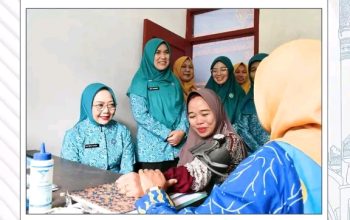 Kunjungan  TP- PKK Dorong  Penguatan  Layanan  kesehatan  Ibu Dan Anak Di Posyandu Anggrek  Kalibalangan