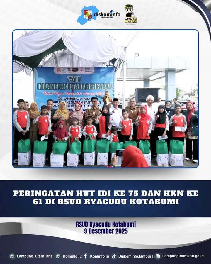 Peringatan HUT IDI Ke-75 Dan HKN Ke-61 Di RSUD Ryacudu Kotabumi
