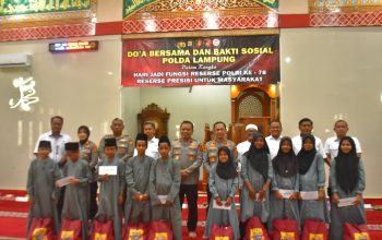 *HUT Reserse  Yang Ke-78 Polda  Lampung  Gelar  Doa Bersama  Dan Baksos,  Tekankan  Integritas  Dan profesionalisme