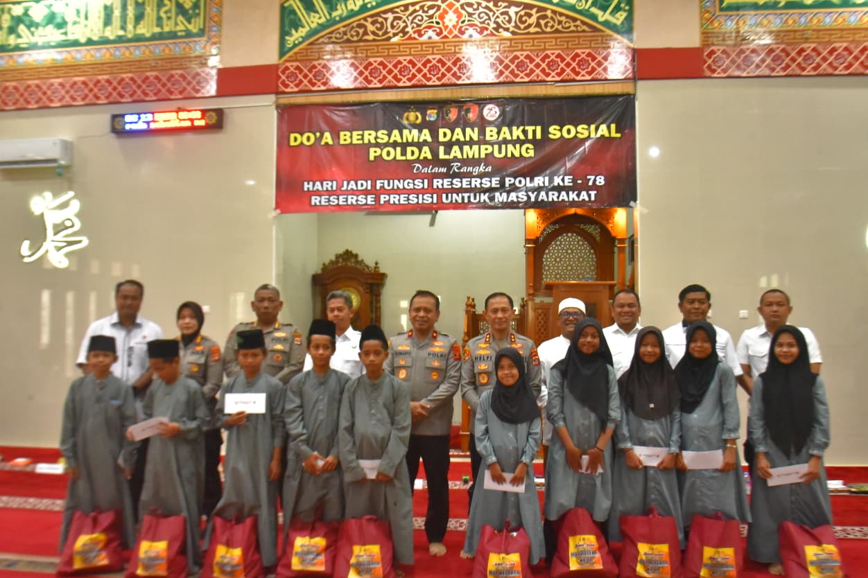 *HUT Reserse Yang Ke-78 Polda Lampung Gelar Doa Bersama Dan Baksos, Tekankan Integritas Dan profesionalisme