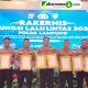 Satlantas Polres Lampung Utara Raih 7 Penghargaan Pada Rakernis Lalu-lintas Polda Lampung Tahun 2025