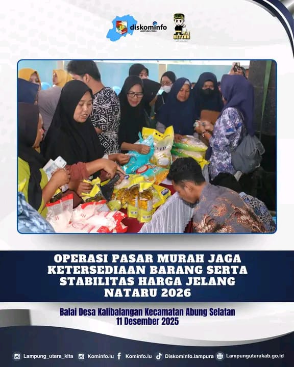 Oprasi Pasar Murah Jaga Ketersedian Barang Serta Stabilitas Harga Jelang Nataru 2026
