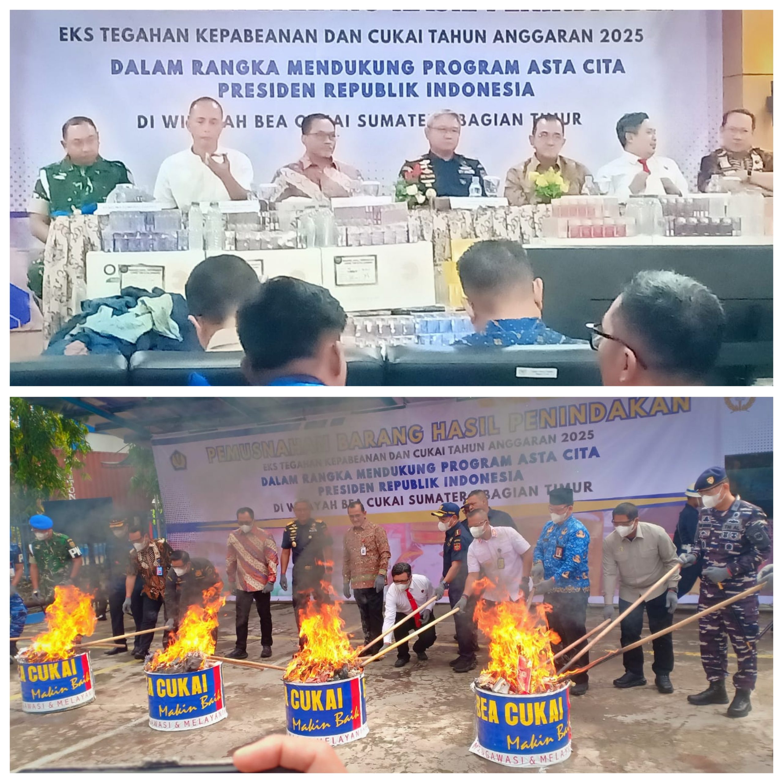 Menutup Tahun 2025, Kanwil Bea Cukai Sumbagtim Sudah Menggelar Serangkaian Pemusnahan Barang Menjadi Milik Negara (BMMN) eks Hasil Penindakan di Seluruh Satuan kerja di Wilayahnya.