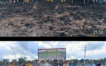 Sinergi TNI–Polri dan Pemerintah Daerah, Tanam Padi Serentak di Betung Barat Dorong Ketahanan Pangan PALI