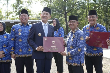 Upacara HUT Ke-54 KORPRI di Setda PALI Berlangsung Khidmat