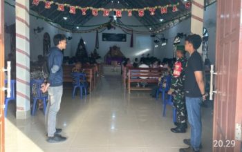 Pengamanan Natal Remaja Naposobulung di Gereja HKBP Pendopo Berjalan Khidmat dan Kondusif
