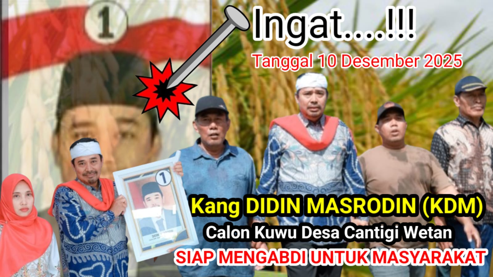 Dukungan Masyarakat Desa Cantigi Wetan Terus Mengalir untuk Calon Kuwu Didin Masrodin Nomor Urut 1