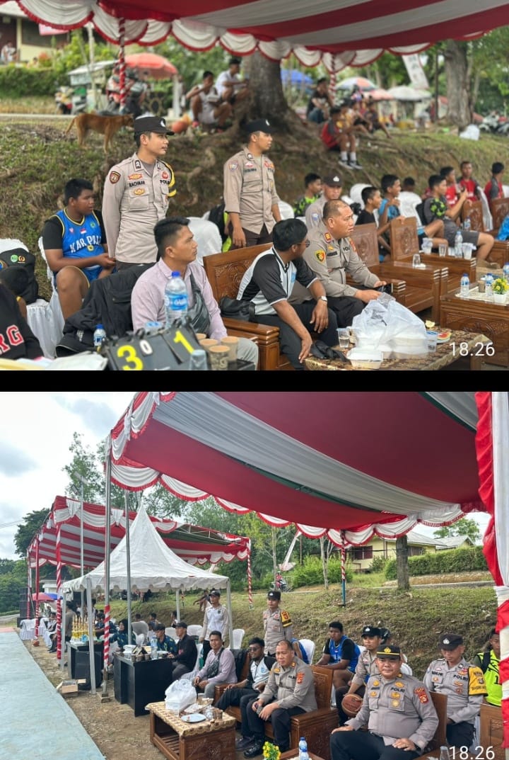 KEJUARAAN BOLA BASKET SMP SE-KABUPATEN PALI RESMI DIGELAR, POLSEK TALANG UBI PASTIKAN PENGAMANAN MAKSIMAL