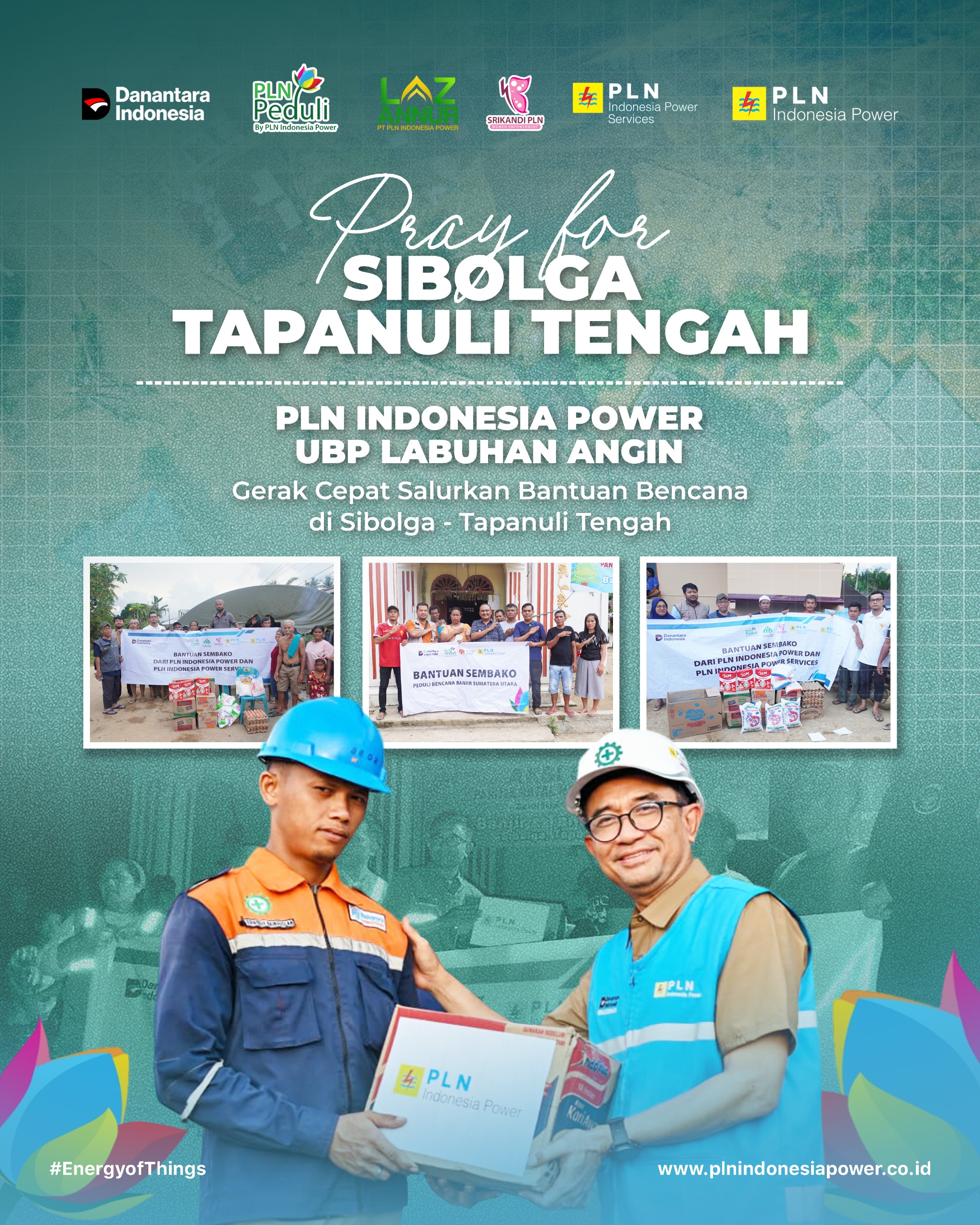 PLN Indonesia Power UBP Labuhan Angin Salurkan Bantuan untuk Korban Banjir di Sibolga–Tapteng, Respons Cepat Saat Ribuan Warga Mengungsi
