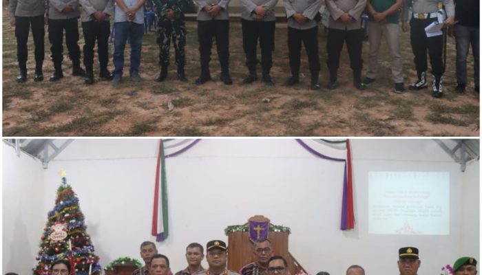 Polres PALI Amankan Perayaan Natal di Talang Ubi, Berjalan Aman dan Kondusif