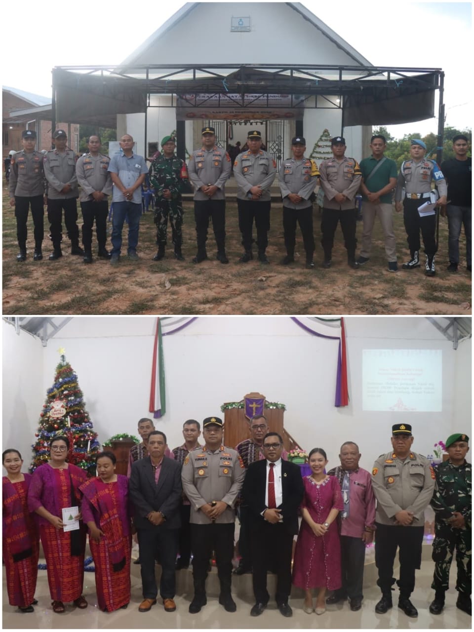 Polres PALI Amankan Perayaan Natal di Talang Ubi, Berjalan Aman dan Kondusif
