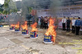 Dukung Asta Cita , Bea Cukai Sumbagtim Musnahkan Barang Hasil Penindakan Tahun 2025