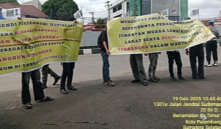 Unjukrasa GEMAPELA Minta Polda Sumsel Transparan Kasus Ambruknya Jembatan Muara Lawai