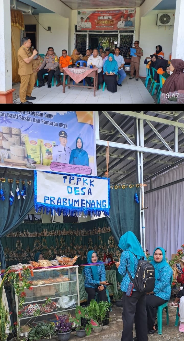 Tim Penggerak PKK Kecamatan Penukal Utara Menggelar Pameran Produk Unggulan UP2K Desa se-Kecamatan Penukal Utara