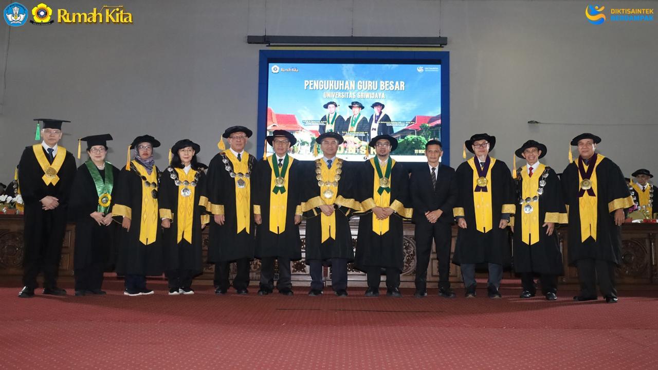 Unsri Kukuhkan Tiga Guru Besar dari Bidang Kedokteran, Pertanian, dan Teknik