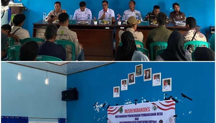 Bhabinkamtibmas Polsek Talang Ubi Hadiri Musrenbangdes dan Penetapan RKPDes Benakat Minyak