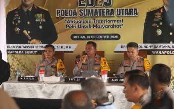 Empati di Tengah Bencana, Polda Sumut Gelar Rilis Akhir Tahun 2025 Secara Sederhana
