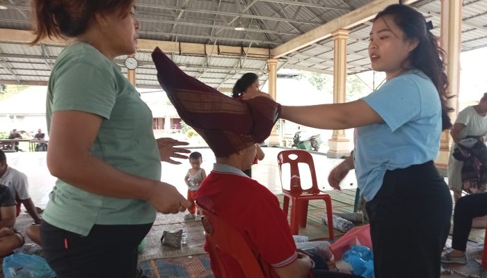 Pelatihan pembuatan Tudung desa Kuta galoh kecamatan Tiga Binanga