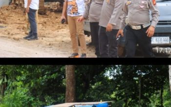 KAPOLRES PALI TINJAU PERKEMBANGAN PEMBANGUNAN JEMBATAN SUNGAI BAUNG, TEKANKAN KESELAMATAN DAN KONEKTIVITAS WILAYAH