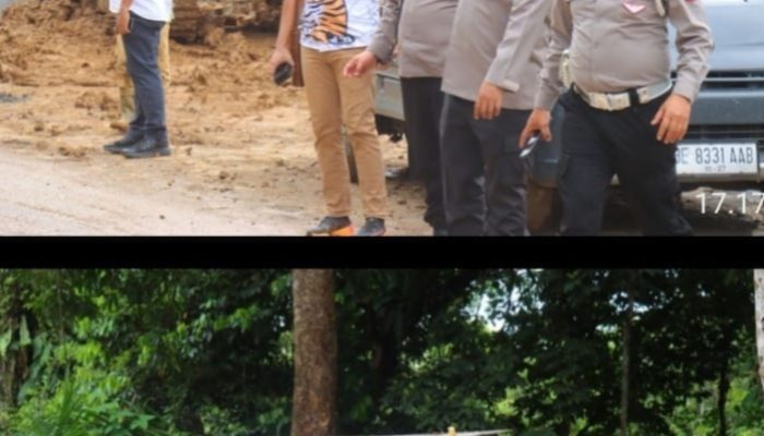 KAPOLRES PALI TINJAU PERKEMBANGAN PEMBANGUNAN JEMBATAN SUNGAI BAUNG, TEKANKAN KESELAMATAN DAN KONEKTIVITAS WILAYAH