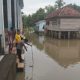 Polsek Tanah Abang Pantau Debit Sungai Lematang, Banjir di Desa Curup Mulai Surut
