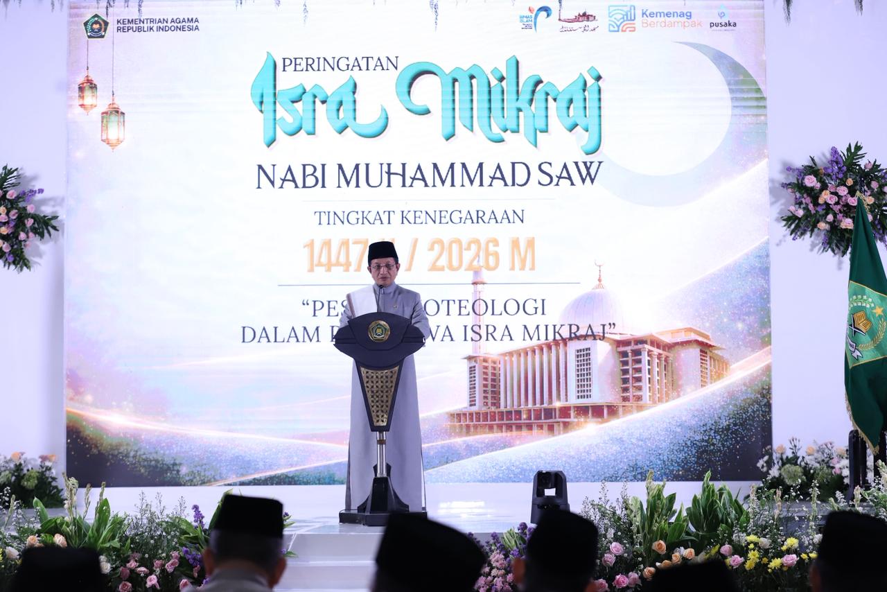 Peringati Isra Mikraj 1447 H, Menag Ajak Umat Peduli Alam dan Sosial lewat Nilai Salat
