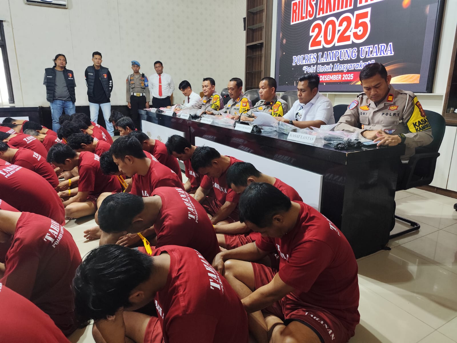 Capaian 2025; Polres Lampung Utara Ungkap 880 Kasus Tindak Pidana Dan 104 Kasus Narkoba