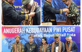 Bupati Lampung Utara  Paparkan  Kesenian Tradisional  Cangget  Bakha  Pada Anugerah  Kebudayaan  PWI  Pusat 2026