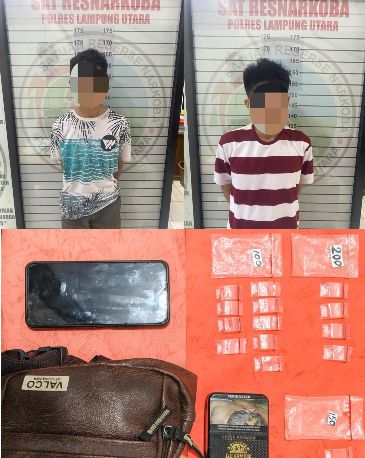 Sat Narkoba Polres Lampung Utara Ungkap Kasus Narkotika, Dua Tersangka Diamankan Di Kotabumi Udik