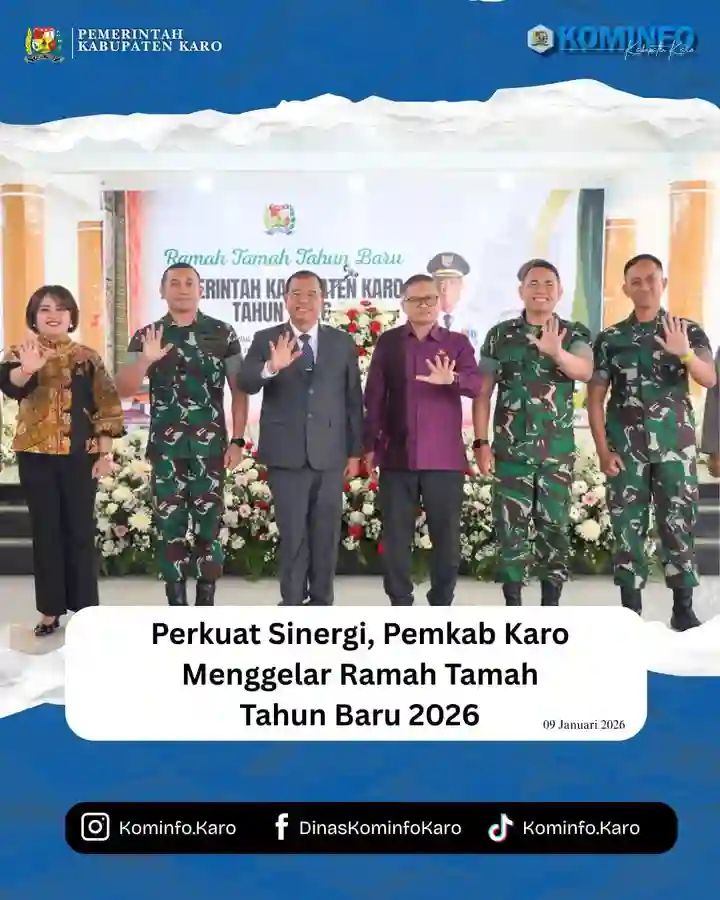 Perkuat Sinergi, Pemkab Karo Menggelar Ramah Tamah Tahun Baru 2026 di Pendopo Rumah Dinas Bupati Karo