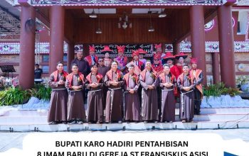 Bupati Karo Hadiri Pentahbisan 8 Imam Baru di Gereja St. Fransiskus Assisi Berastagi