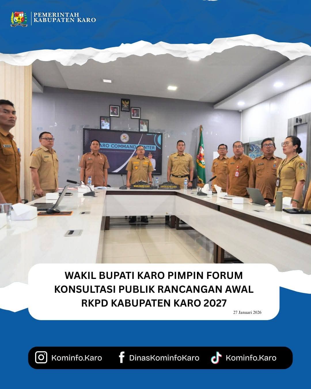 Forum Konsultasi Publik RKPD 2027, Perkuat Arah Pembangunan Kabupaten Karo