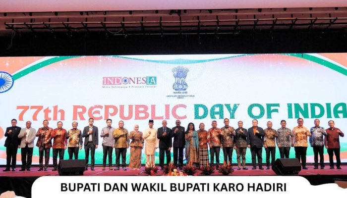Bupati dan Wakil Bupati Karo Hadiri Jamuan Makan Malam Peringatan Hari Republik India ke-77