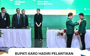 Bupati Karo Hadiri Pelantikan Rektor USU Periode 2026–2031