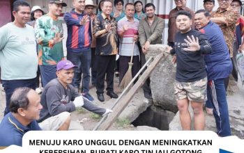 Bupati Karo Tinjau Gotong Royong Di Kecamatan Tigapanah