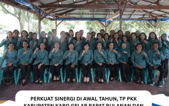 TP PKK Kabupaten Karo Gelar Rapat Bulanan dan Ramah Tamah di Desa Tongging