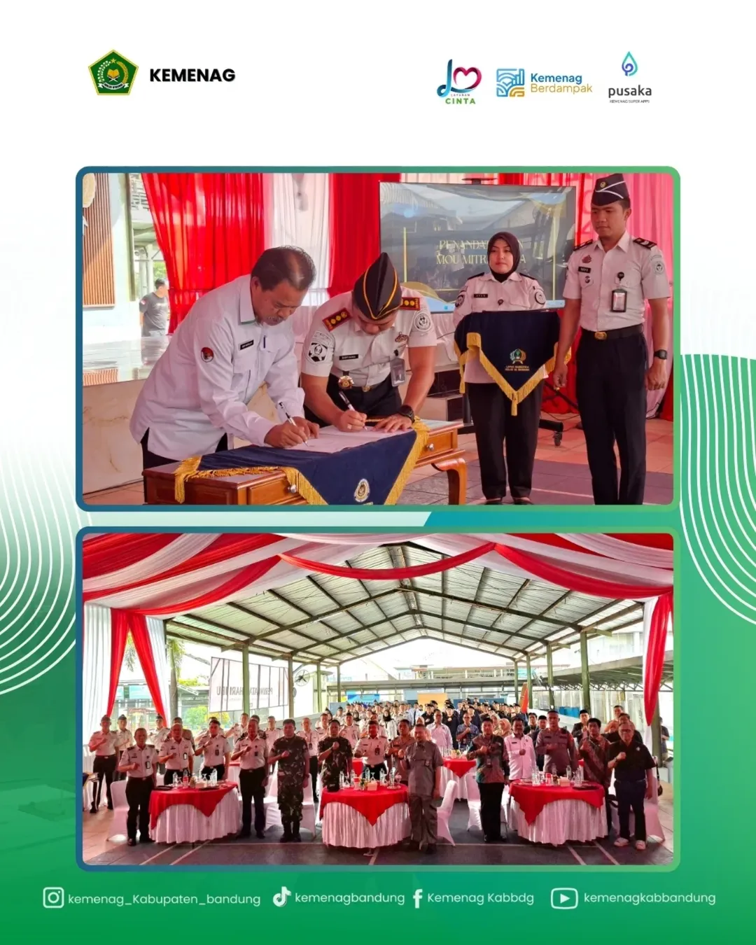 Tingkatkan Kualitas Pembinaan Warga Binaan, Kemenag Kabupaten Bandung Jalin Kerja Sama dengan Lapas Narkotika Kelas IIA