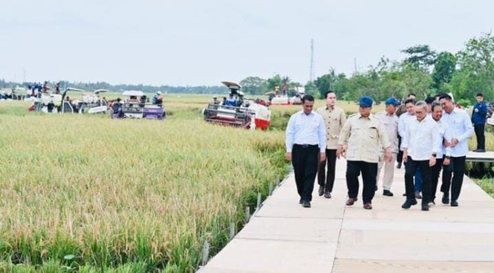 Panen Raya di Karawang, Presiden Prabowo Tinjau Hilirisasi dan Teknologi Pertanian Modern