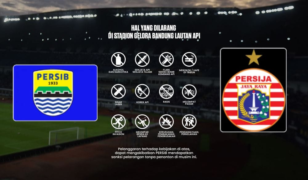 Laga PERSIB vs PERSIJA di Stadion GBLA ajak Bobotoh Ciptakan Suasana Aman Saat Pertandingan