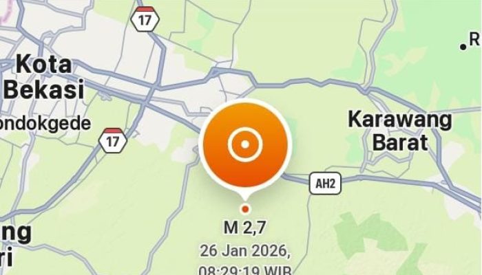 Bekasi Kembali Diguncang Gempa Tektonik Dirasakan hingga Karawang, BMKG Imbau Tetap Waspada
