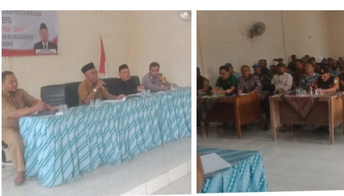 Musyawarah Pembentukan Panitia Pengisian Anggota BPD Periode 2026–2034 Digelar di Aula Desa Jayasakti Muaragembong