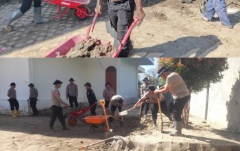 Polres Bener Meriah Gelar Bakti Sosial di Masjid Syuhada, Bersihkan Sisa Longsor Pasca Banjir Bandang